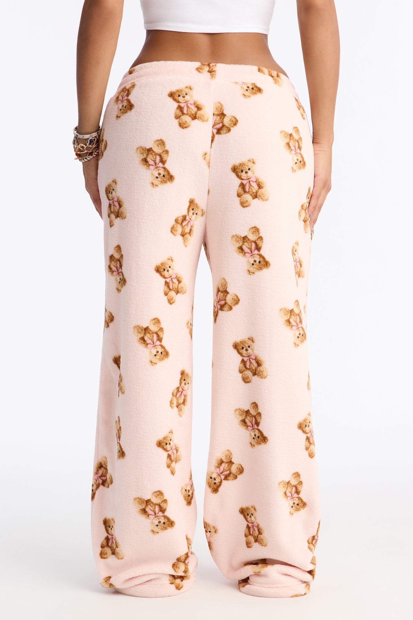 Bear Hugs Plush PJ Pants - Blush