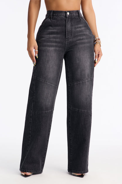 East Coast Straight Leg Jeans - Black Wash