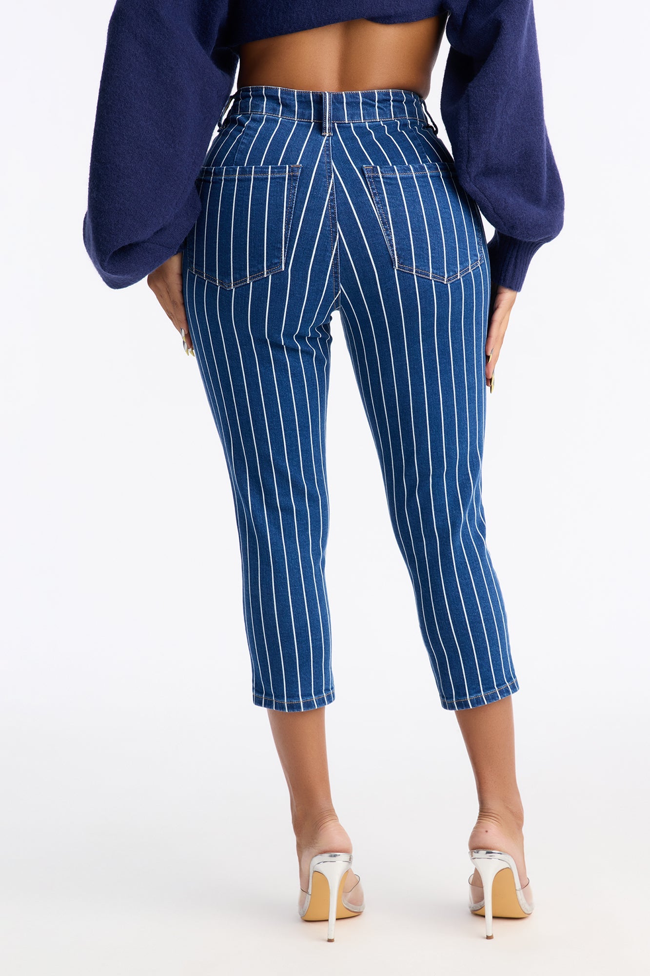 Crossed The Line Skinny Capri Jeans - Dark Wash
