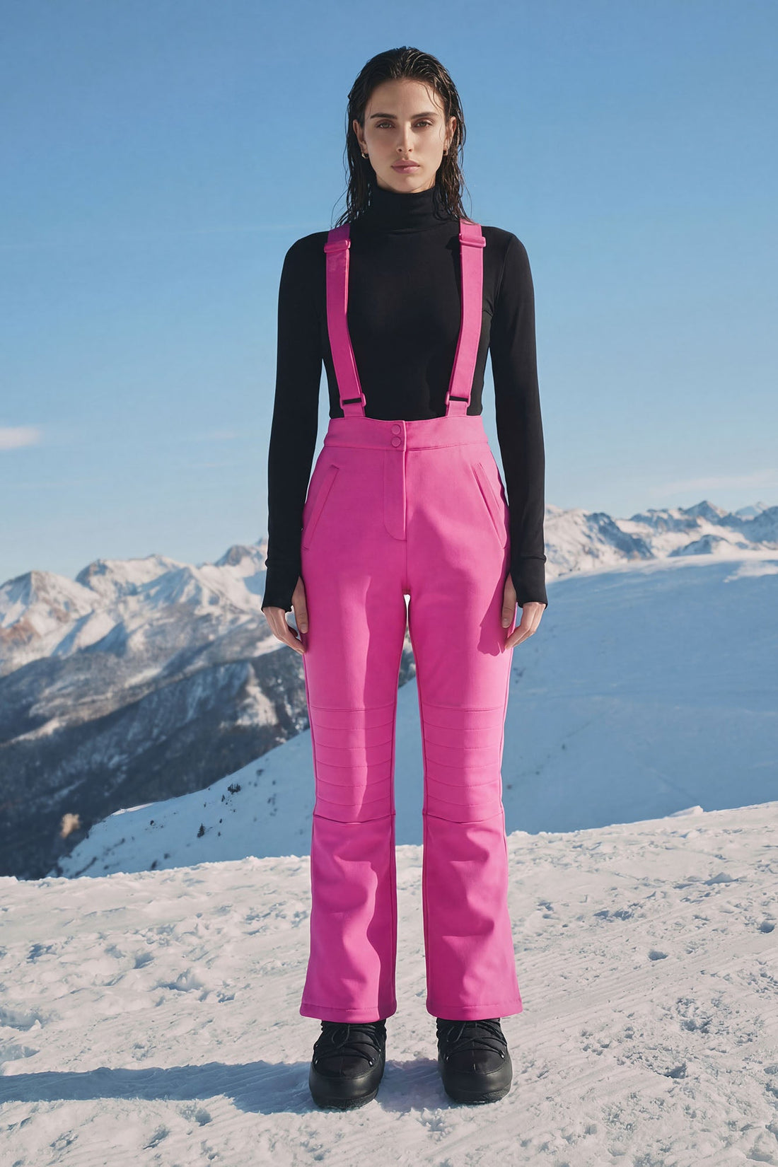 Hit The Summit Ski Overall Pants - Fuchsia