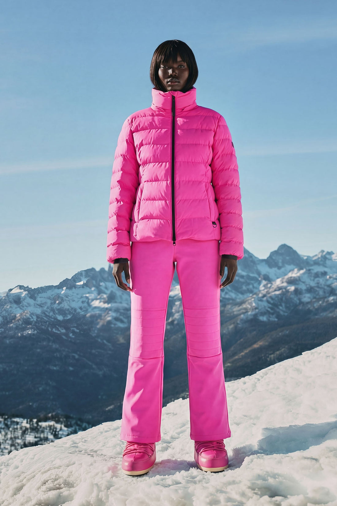 Grab My Skis Puffer Jacket - Fuchsia