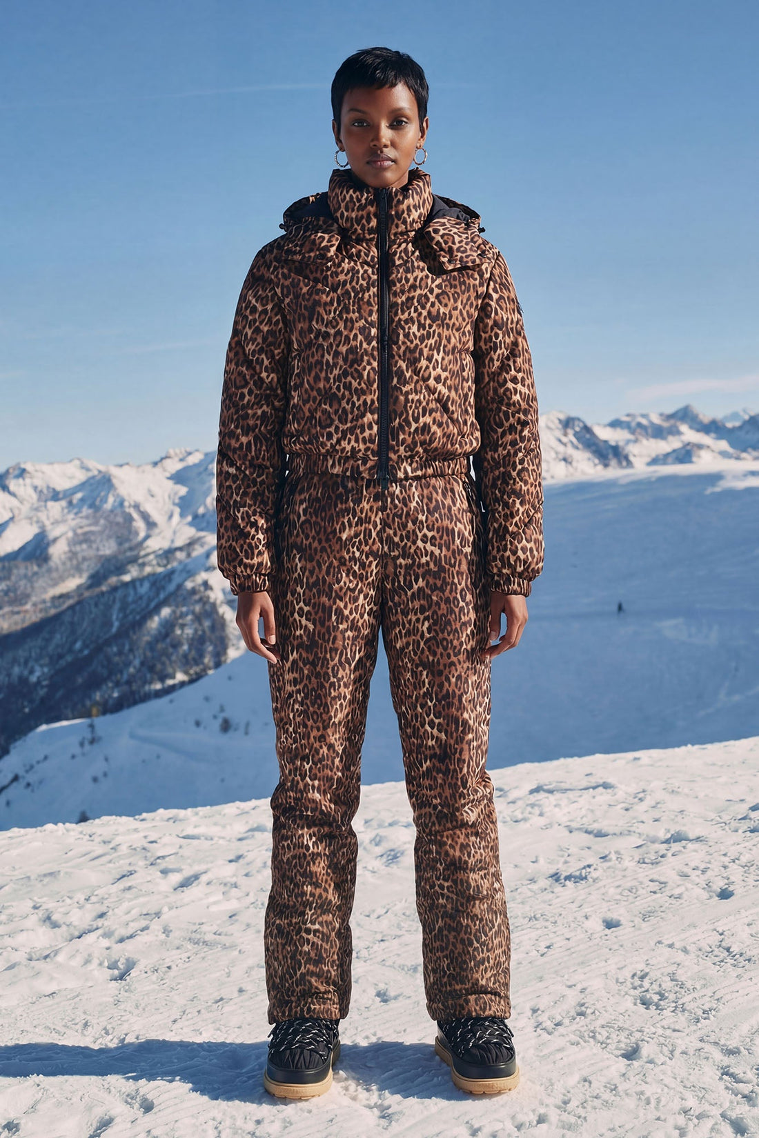 Snow Days Quilted Puffer Jacket - Leopard