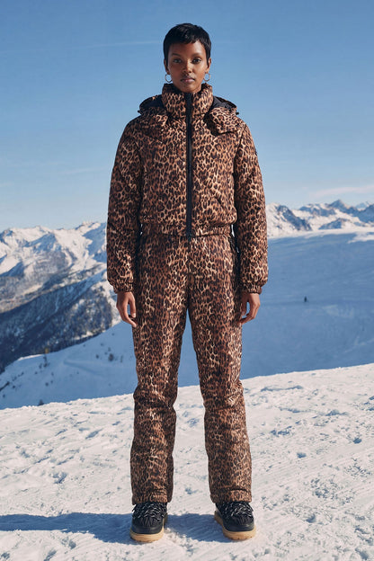 Snow Days Quilted Puffer Jacket - Leopard