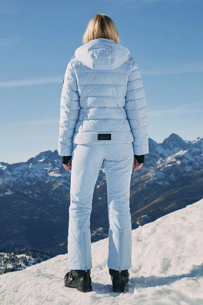 Grab My Skis Puffer Jacket - Light Blue