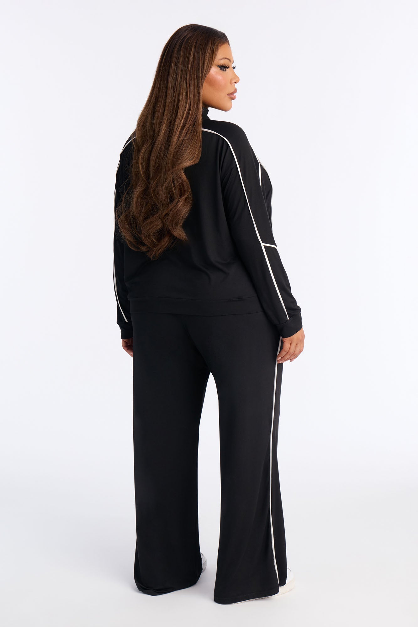 Lined Up Zip Up Hoodie - Black