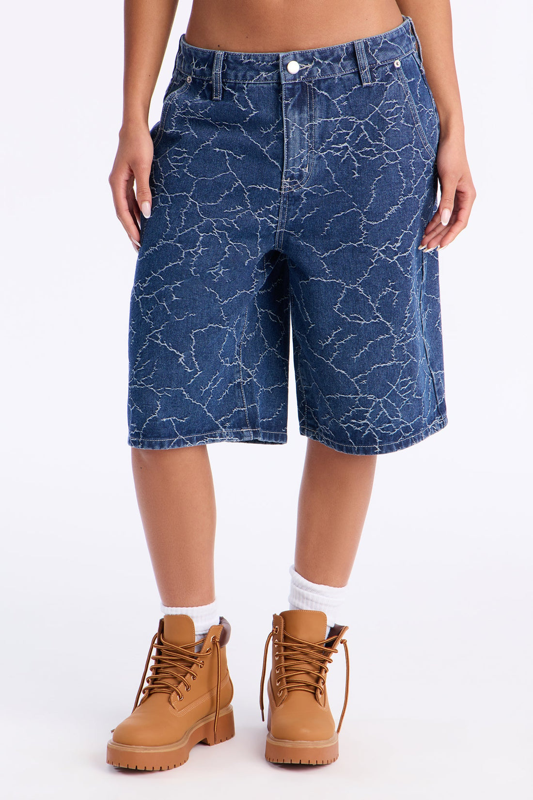 Live Wire Denim Jorts - Dark Wash
