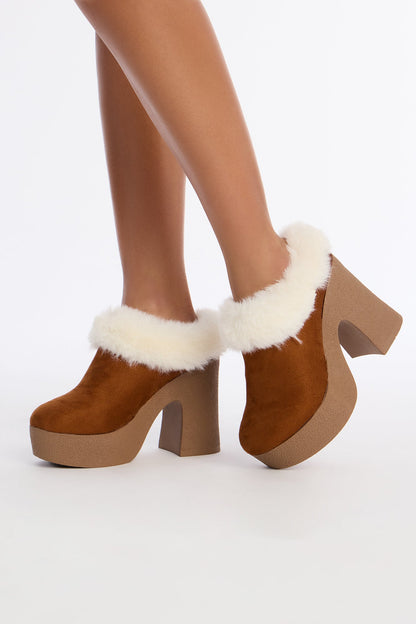 Let Me Find Out Heeled Booties - Chestnut