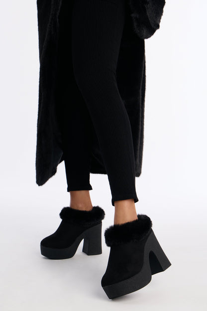 Let Me Find Out Heeled Booties - Black