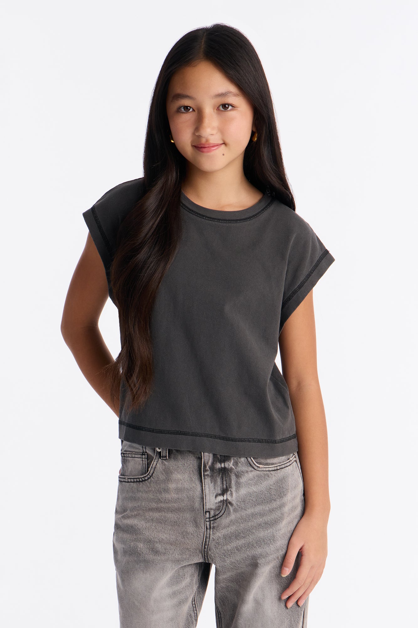 Mini True Exception Crew Neck Tee - Black