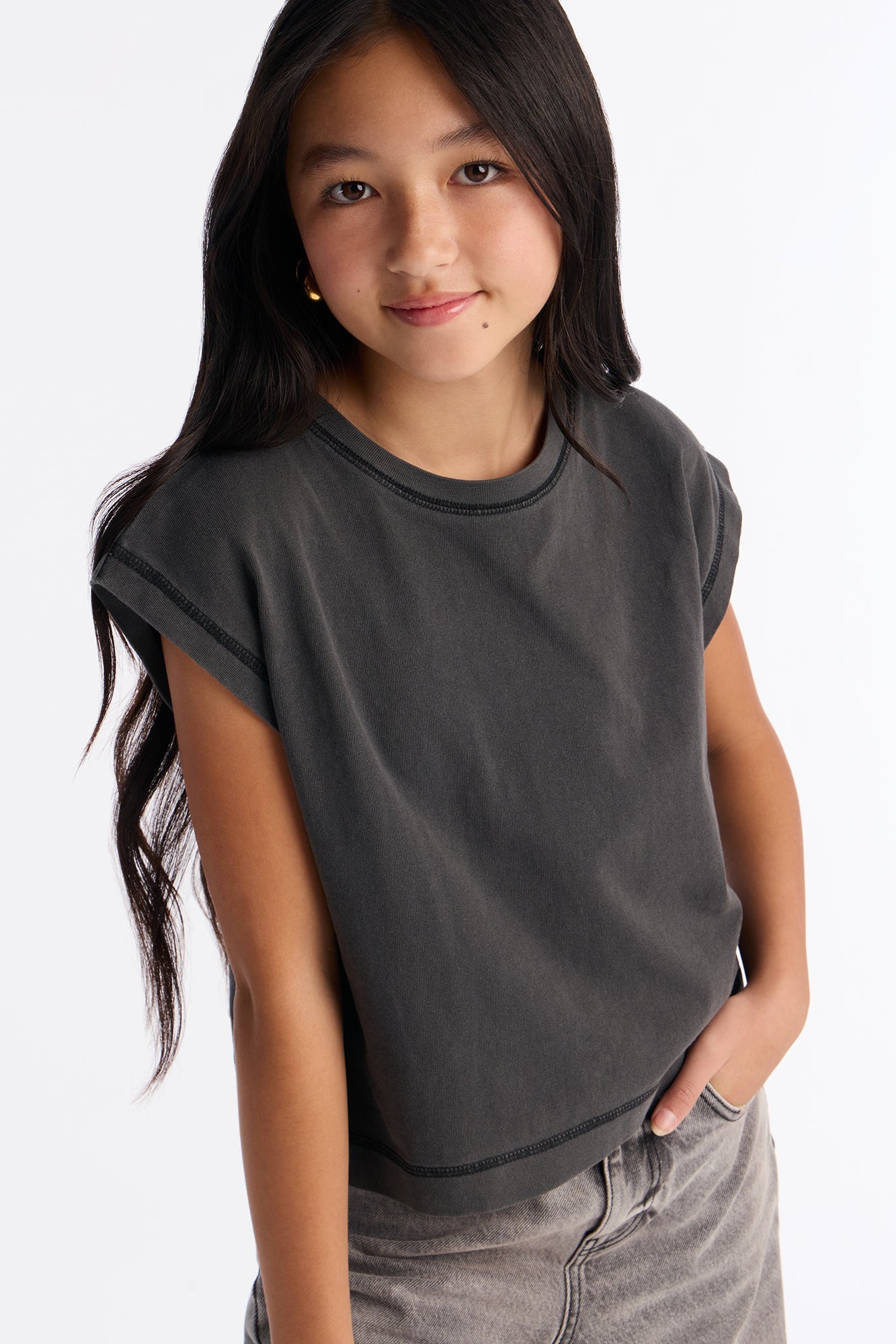Mini True Exception Crew Neck Tee - Black