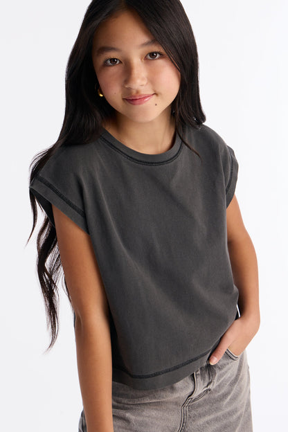 Mini True Exception Crew Neck Tee - Black