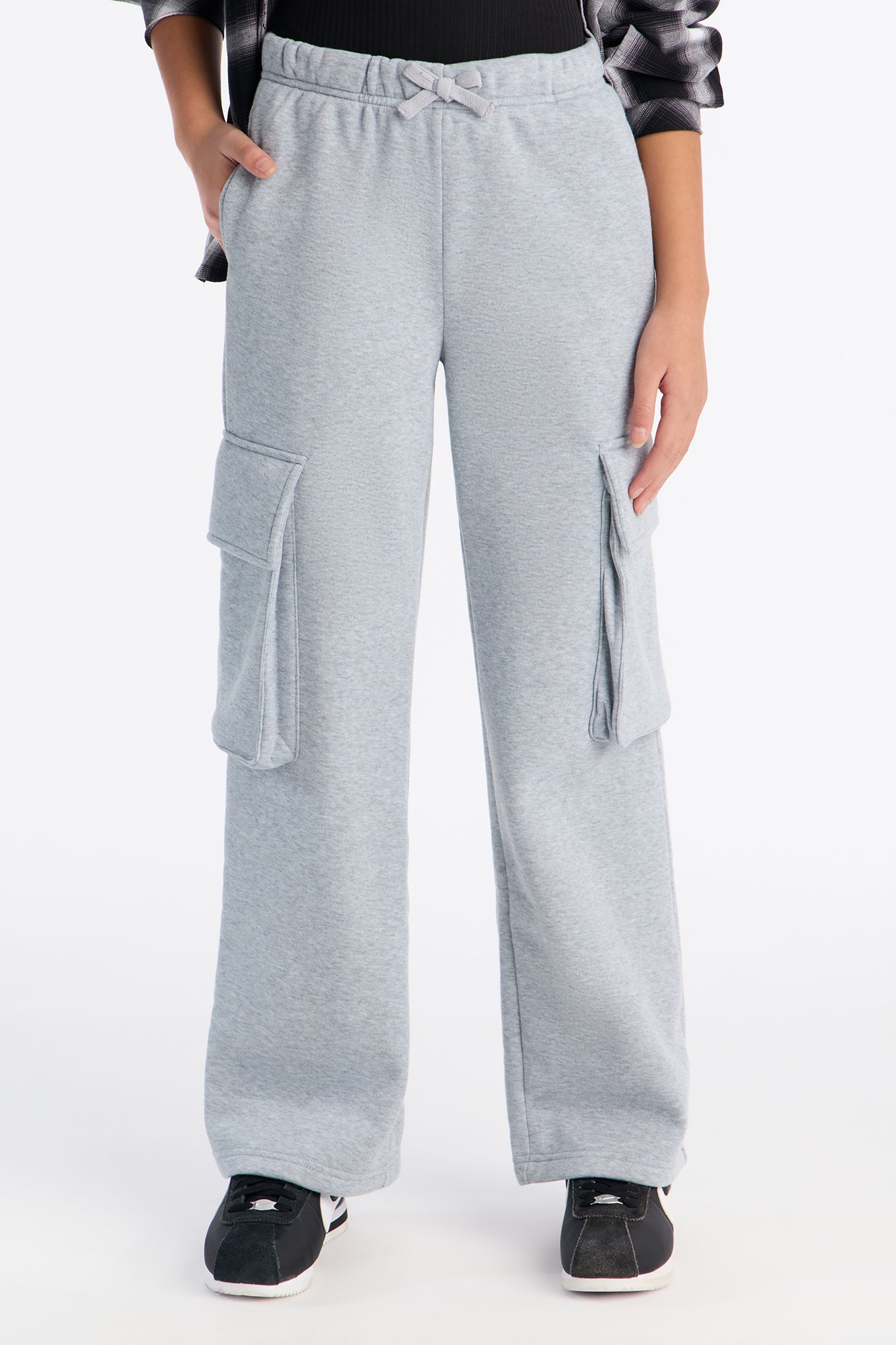 Mini Luna Cargo Jogger - Heather Grey