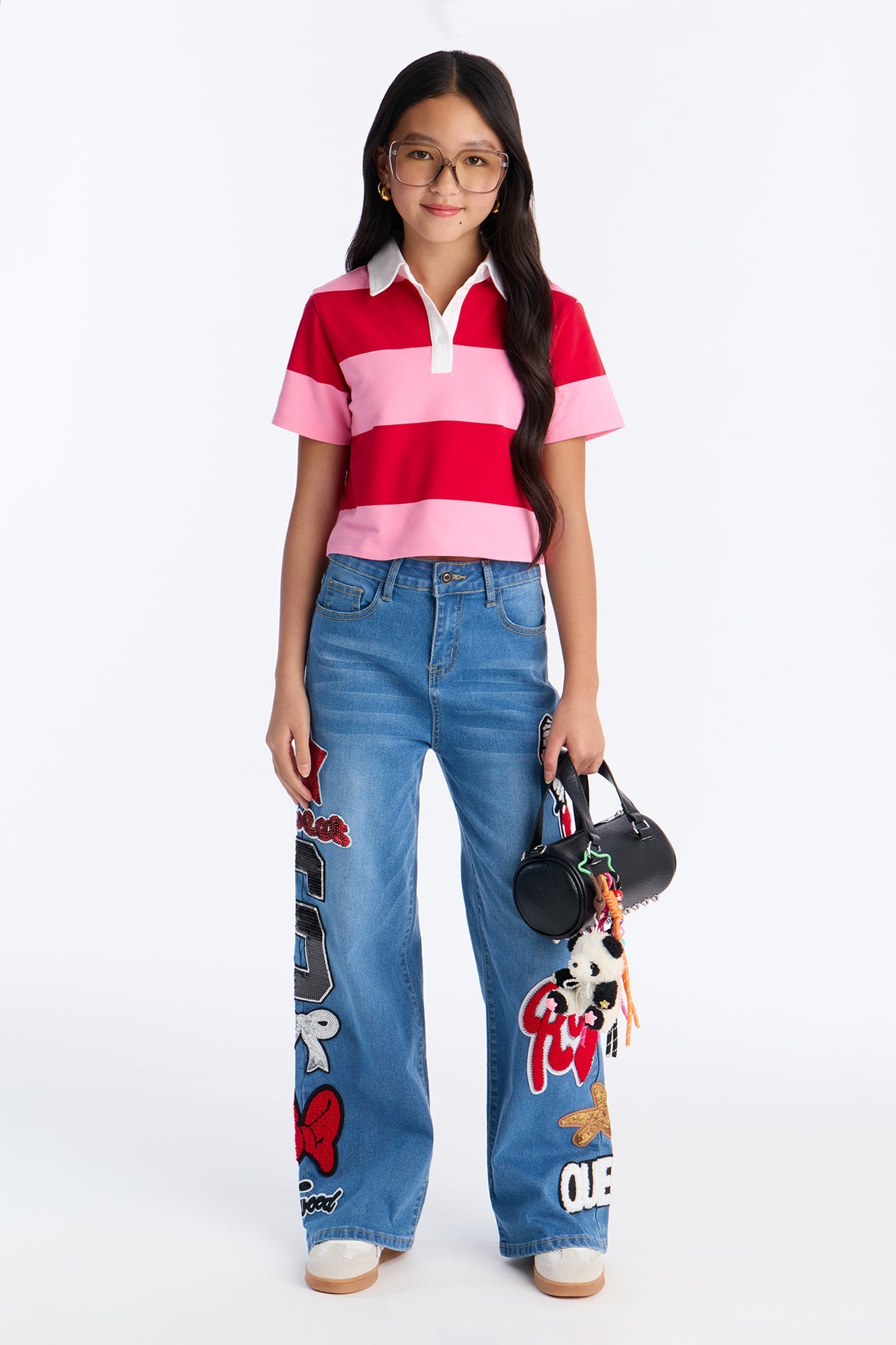 Mini Sporty Era Polo Shirt - Pink/combo