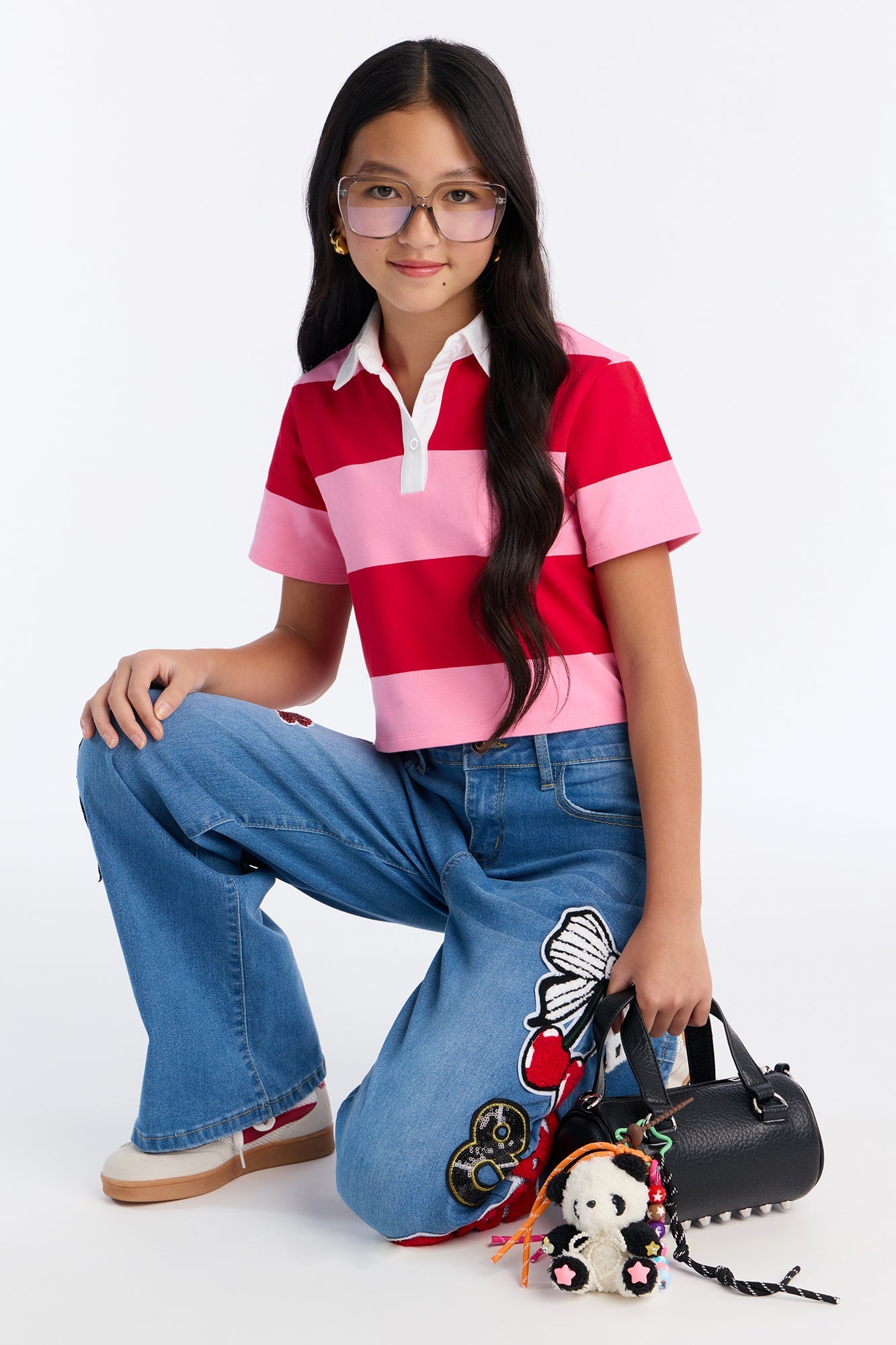 Mini Sporty Era Polo Shirt - Pink/combo