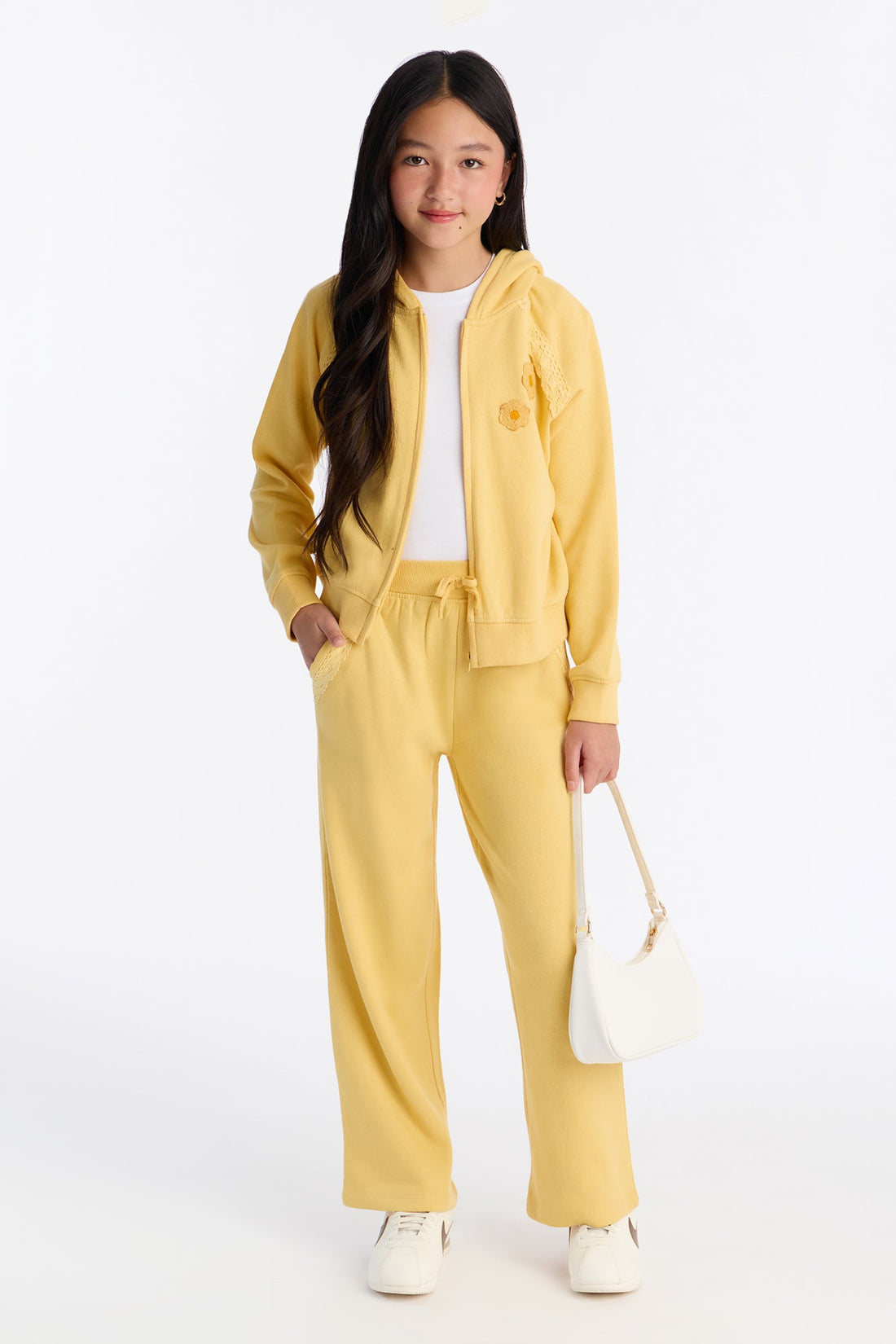 Mini Be Confident Wide Leg Pant Set - Yellow