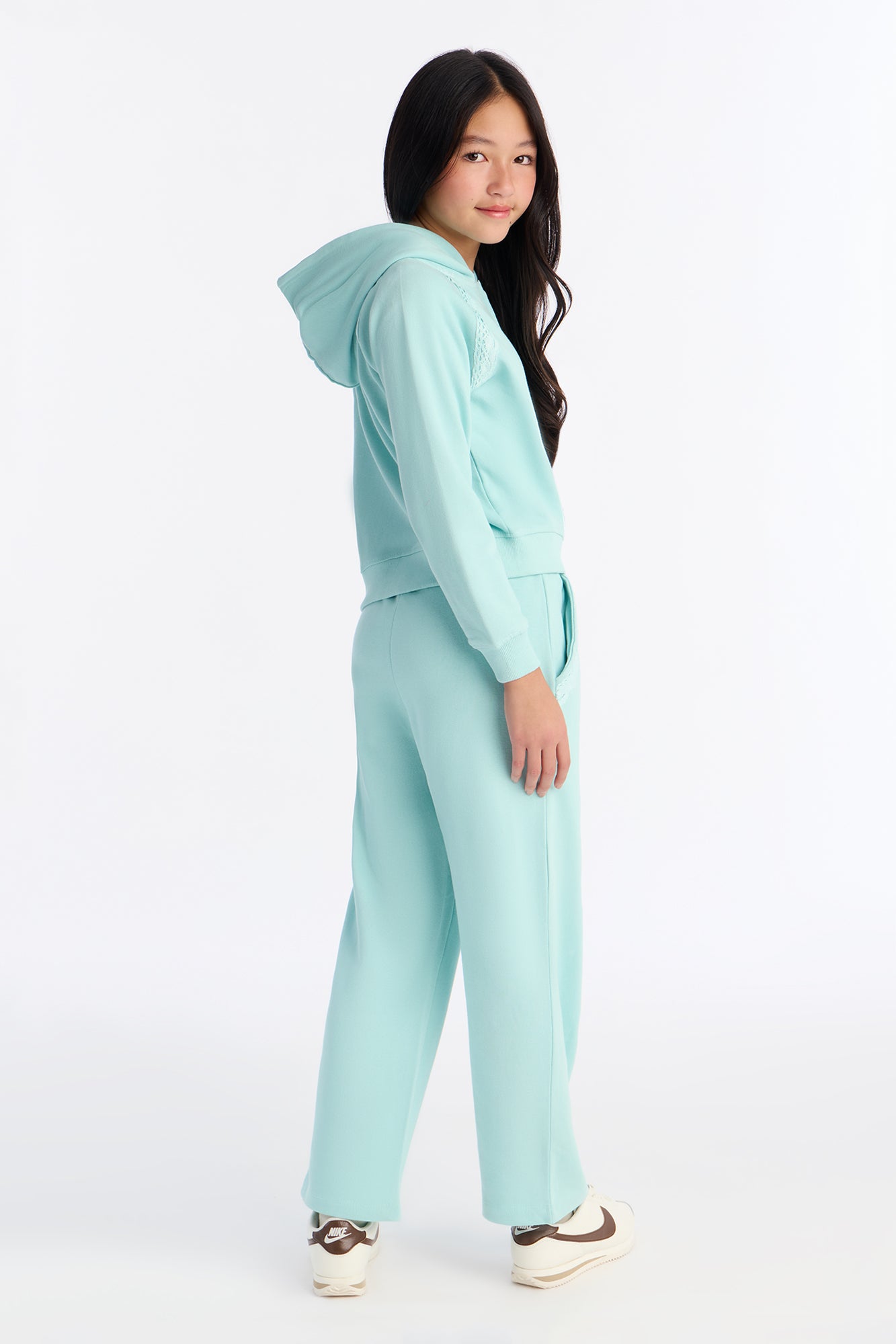 Mini Be Confident Wide Leg Pant Set - Light Blue