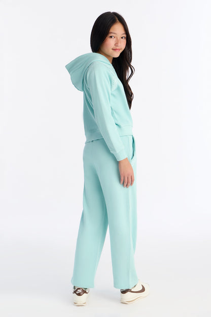 Mini Be Confident Wide Leg Pant Set - Light Blue