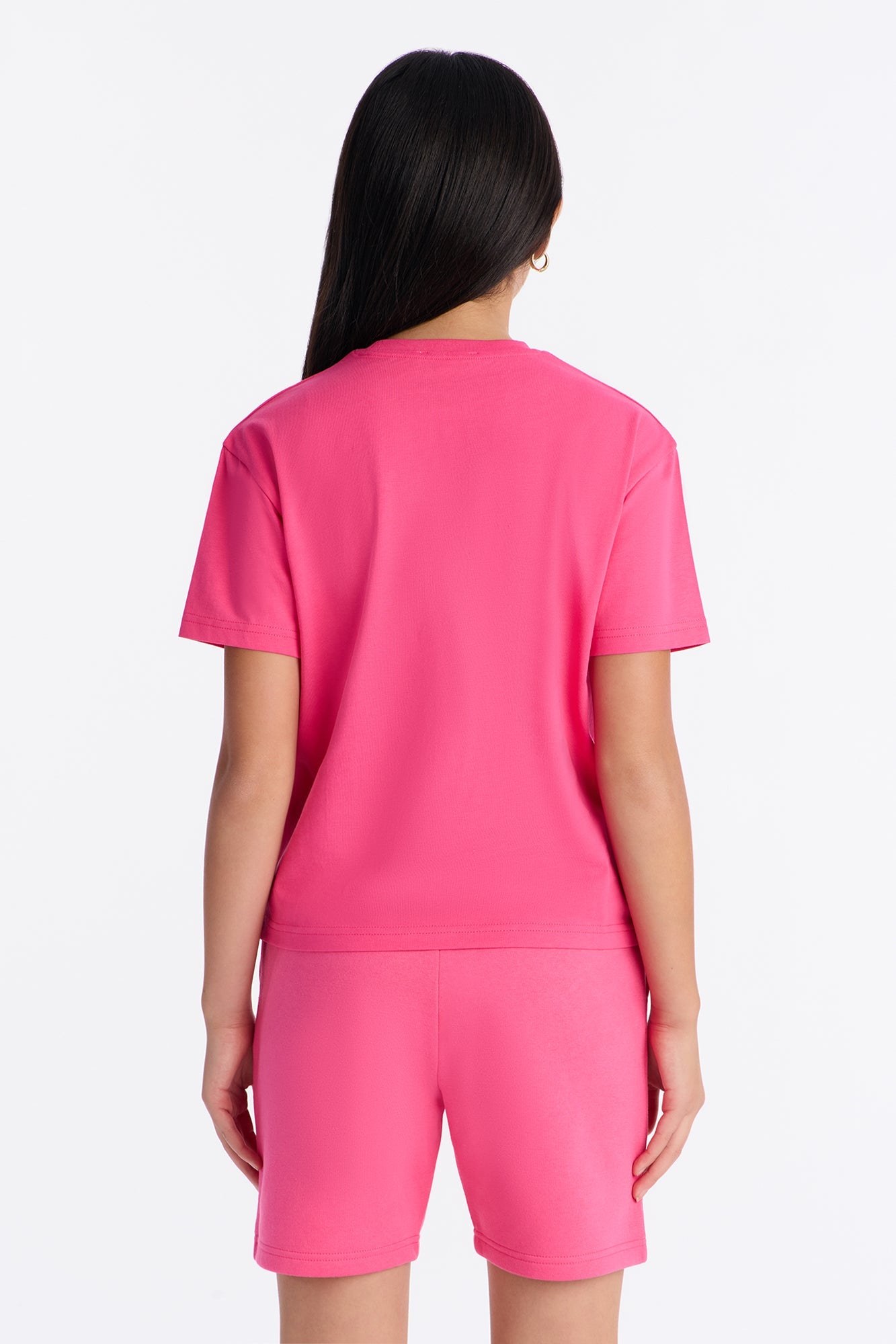 Family Goals Mini Princess Short Set - Hot Pink