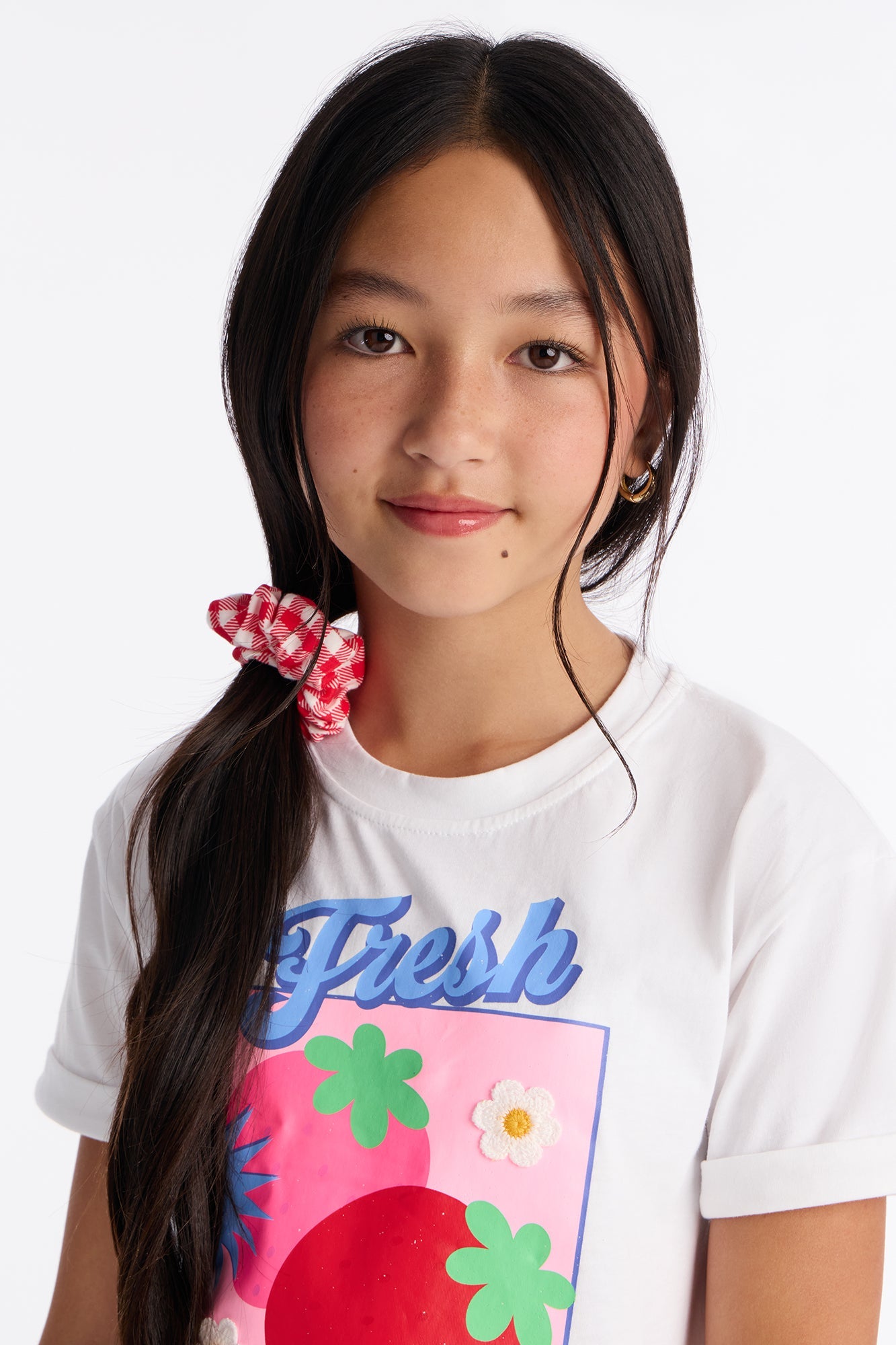 Mini Fresh Strawberry Bike Short Set - White/combo