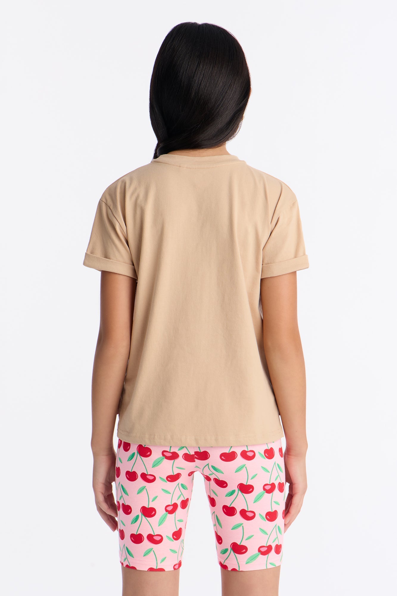 Mini Have A Cherry Good Day Bike Short Set - Sand/combo