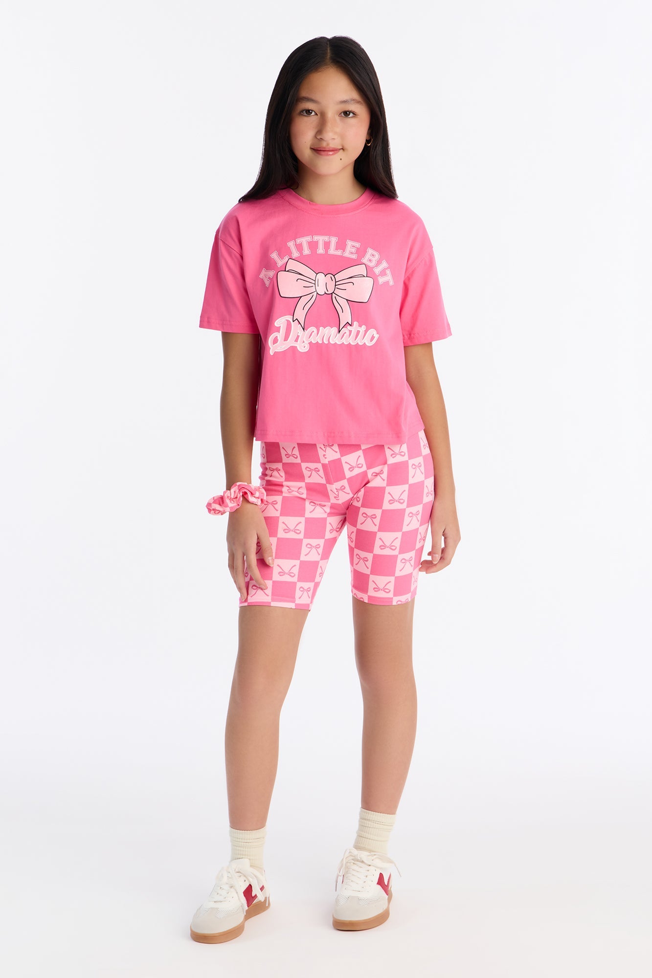 Mini A Little Bit Dramatic Bike Short Set - Pink