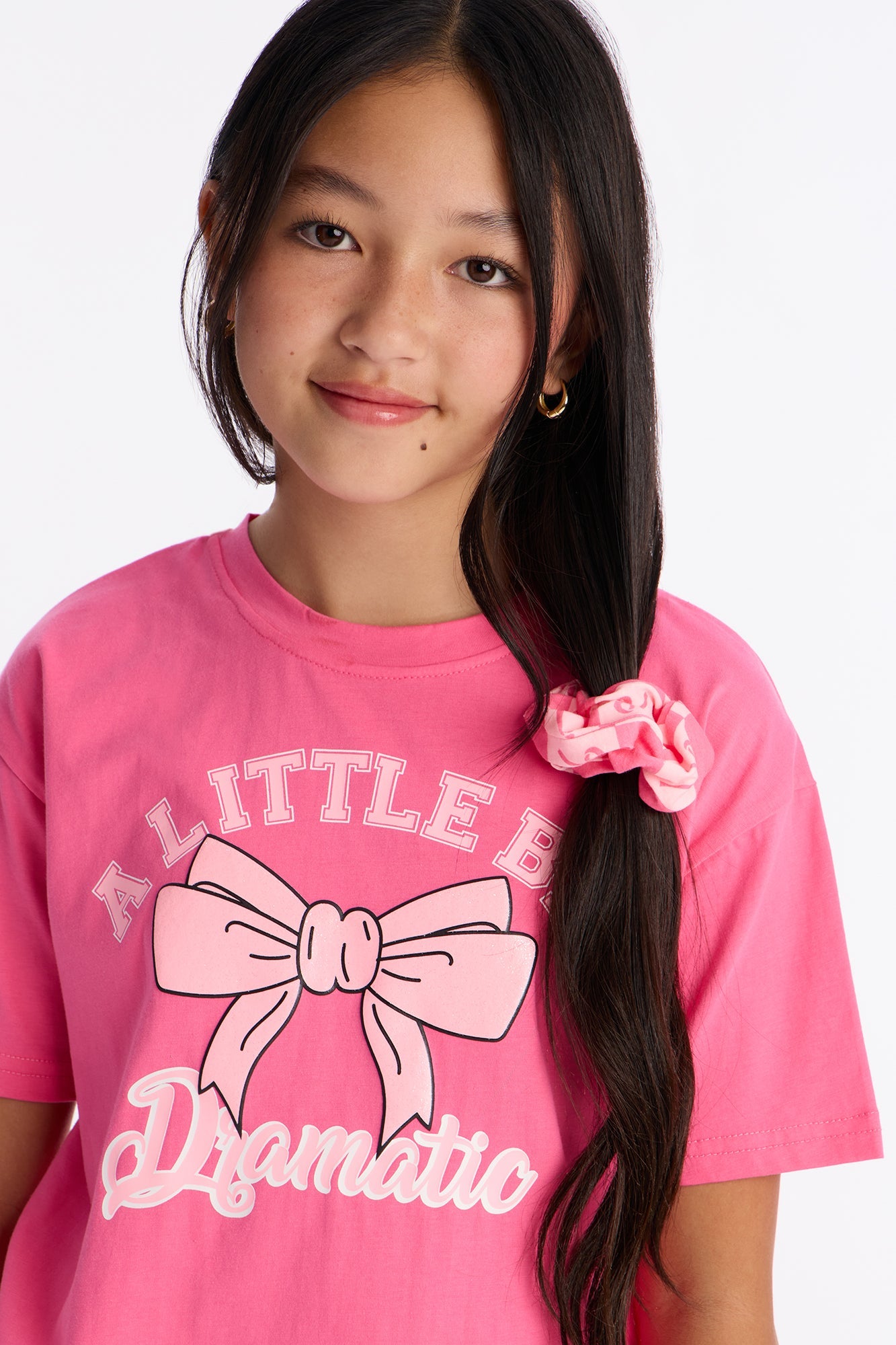 Mini A Little Bit Dramatic Bike Short Set - Pink