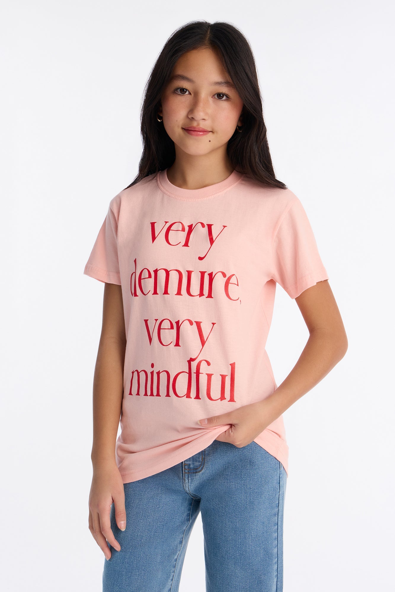 Mini Very Demure Very Mindful Tee - Pink