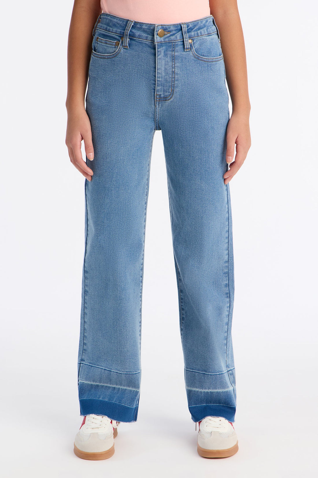 Mini Chantal Stretch Wide Leg Jeans - Vintage Wash