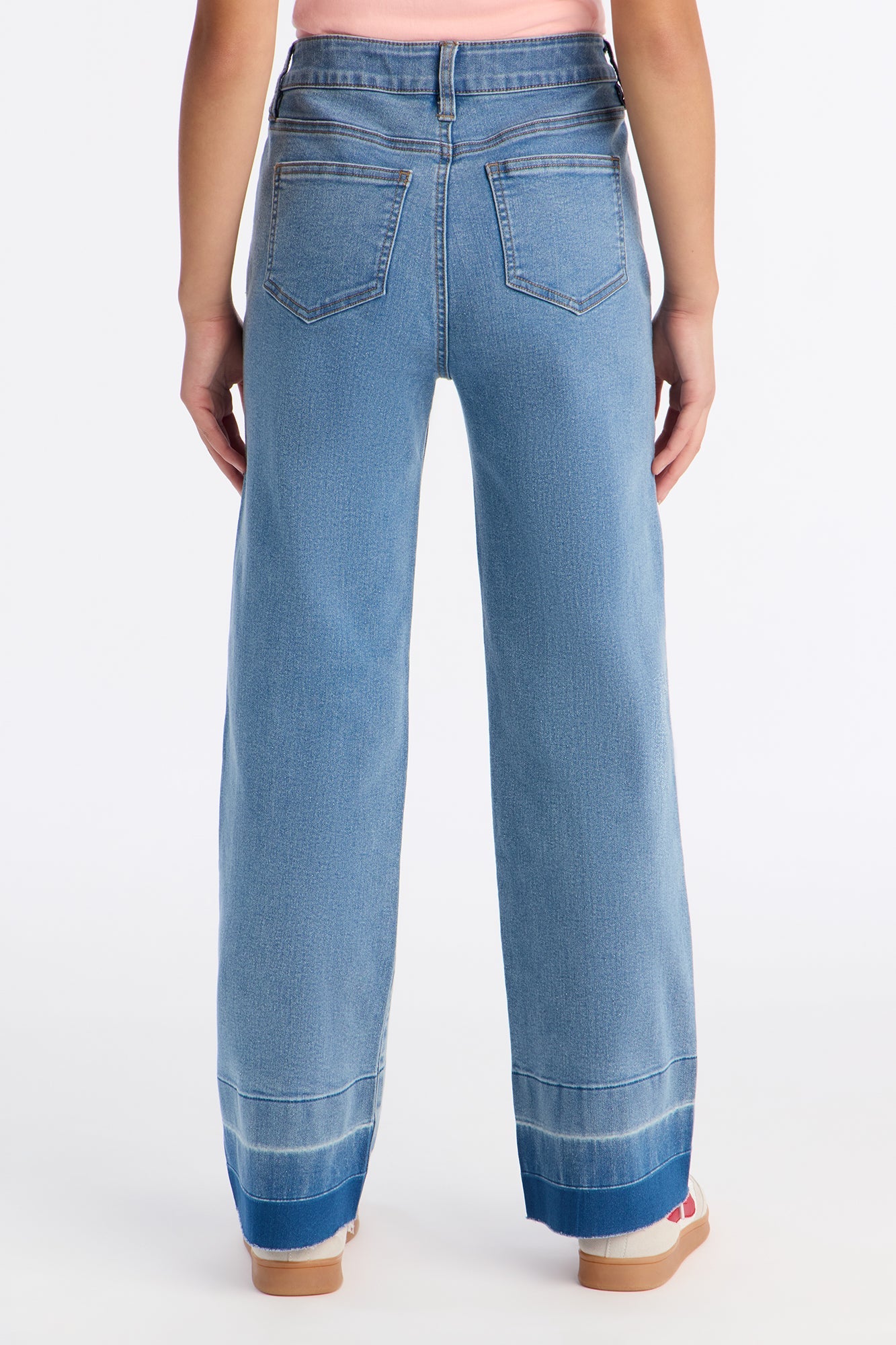 Mini Chantal Stretch Wide Leg Jeans - Vintage Wash