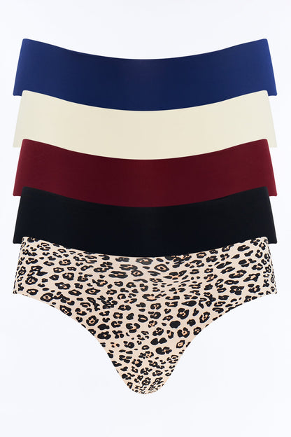 Mara 5 Pack Cheeky Panty Set - Black/combo