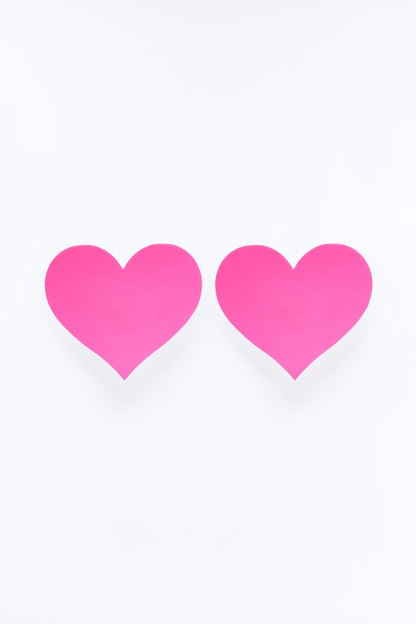 Harper Heart Shaped Nipple Pasties - Hot Pink