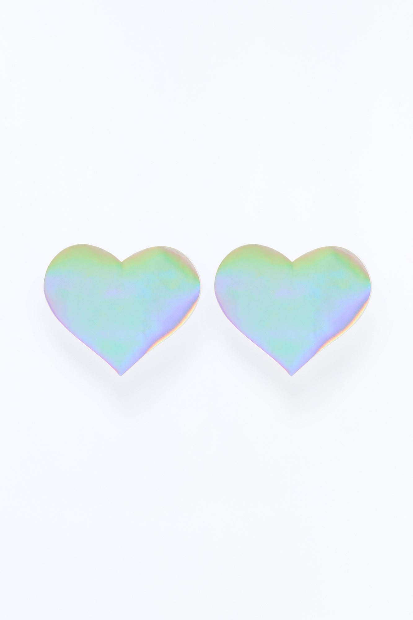 Juniper Holographic Heart Shaped Nipple Pasties - Iridescent