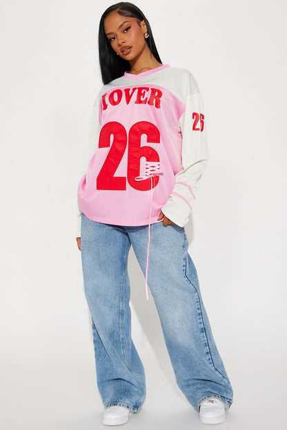Lover Girl Jersey - Pink/combo