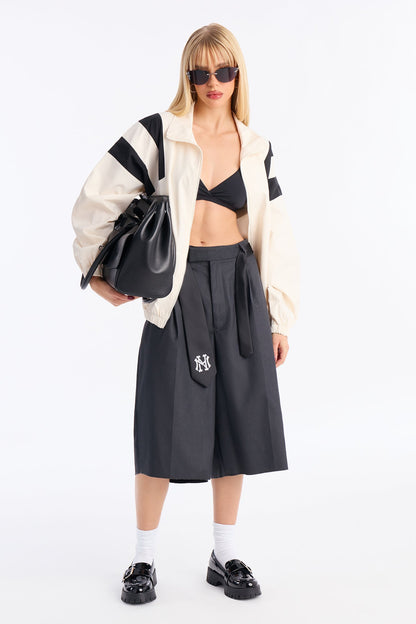 Always On The Move Windbreaker - White/Black