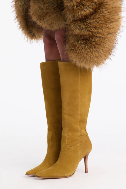 Steve Madden Wescot Suede Boots - Olive