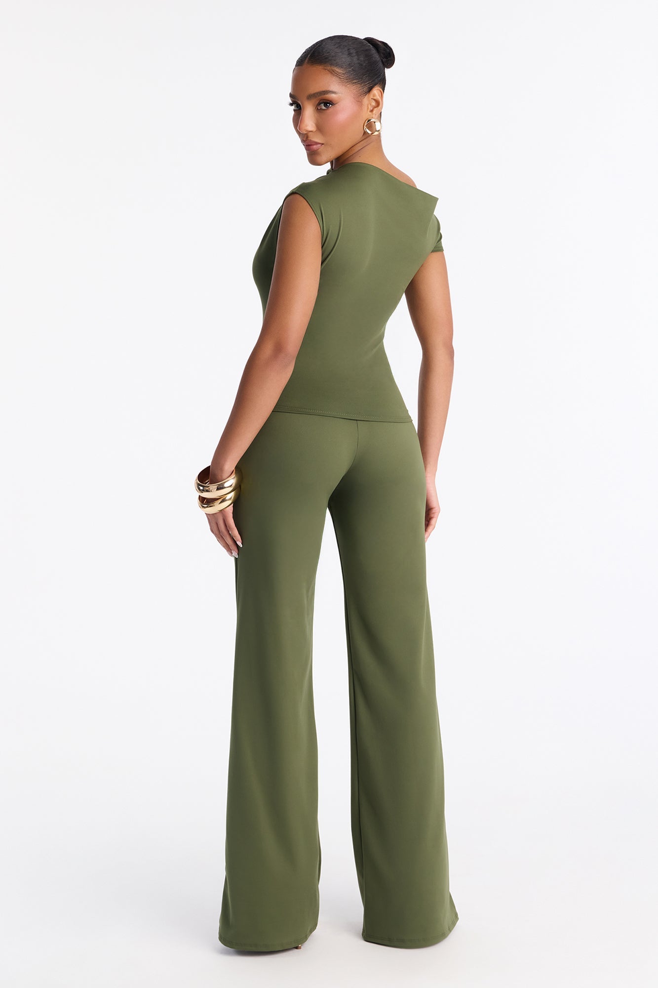 Aspen Straight Leg Pant Set - Olive