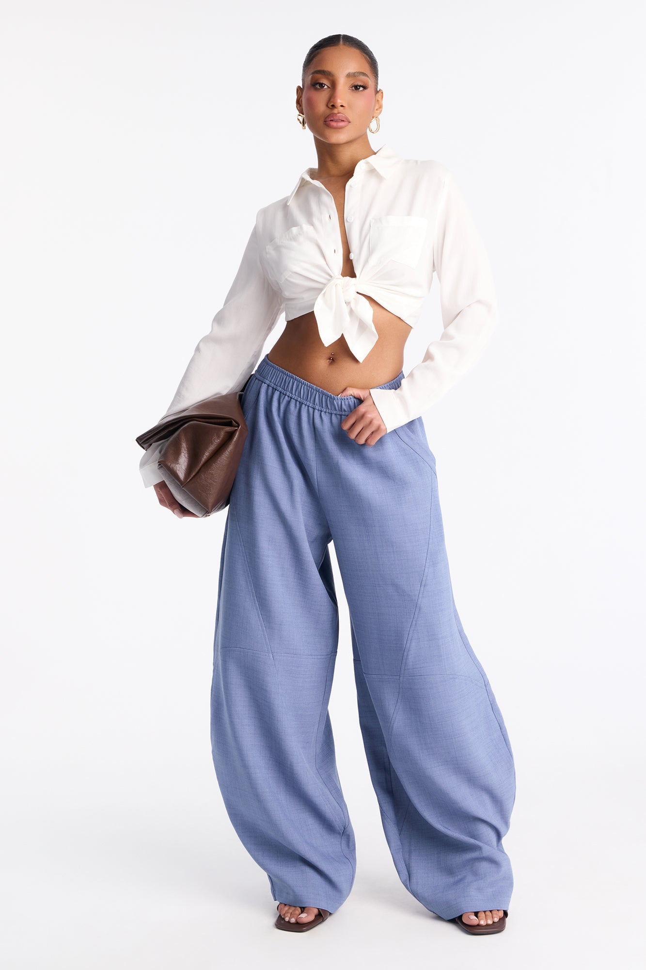 Boardwalk Breeze Barrel Leg Pant 30″ - Blue