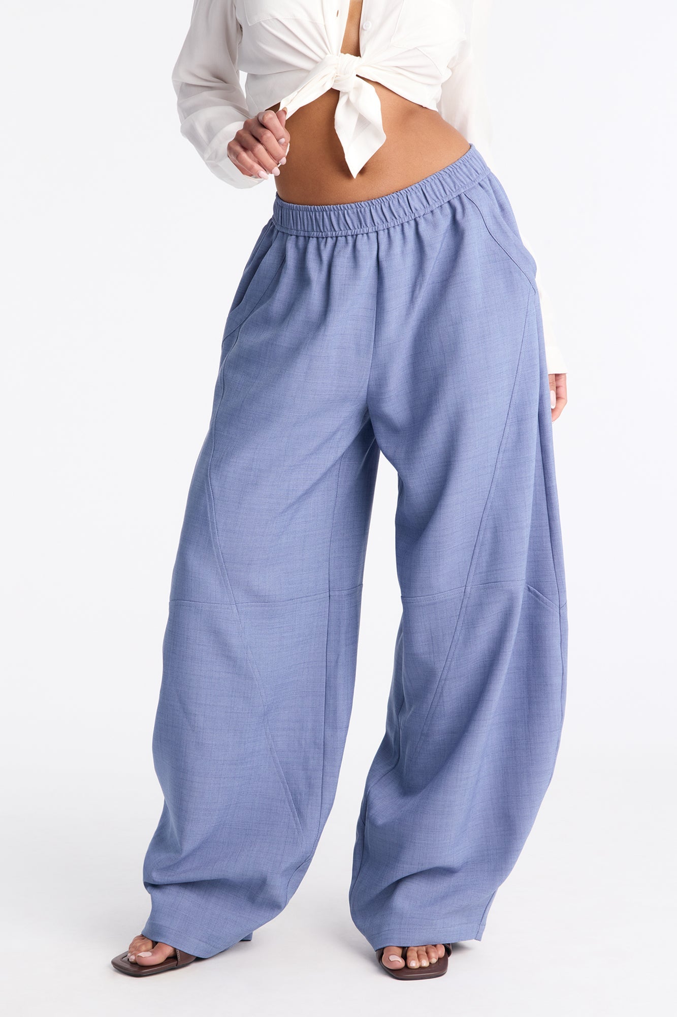 Boardwalk Breeze Barrel Leg Pant 30″ - Blue