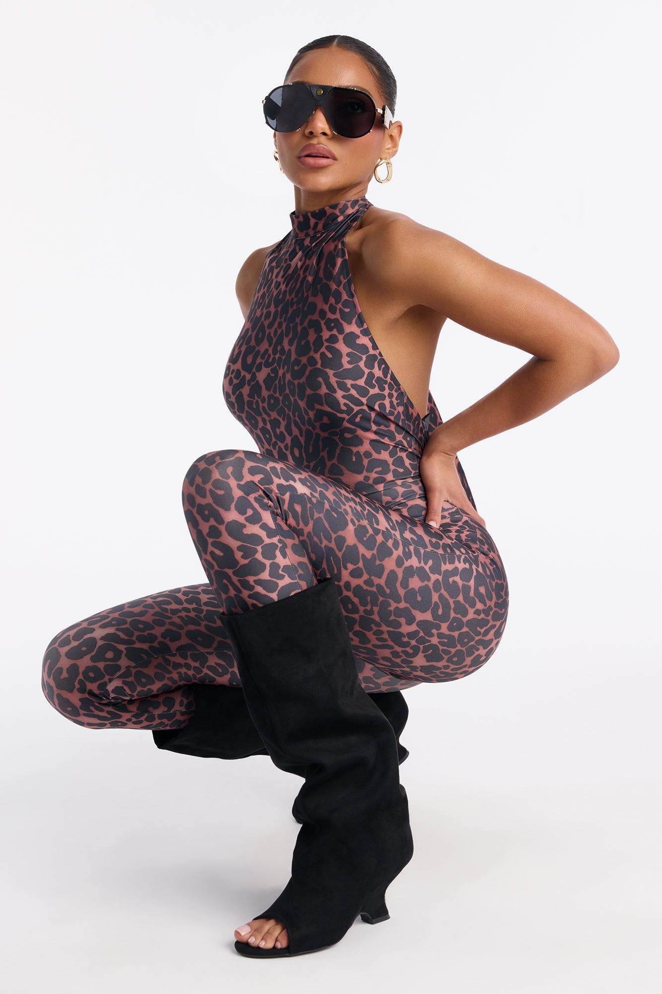Sanna Leopard Capri Catsuit - Leopard