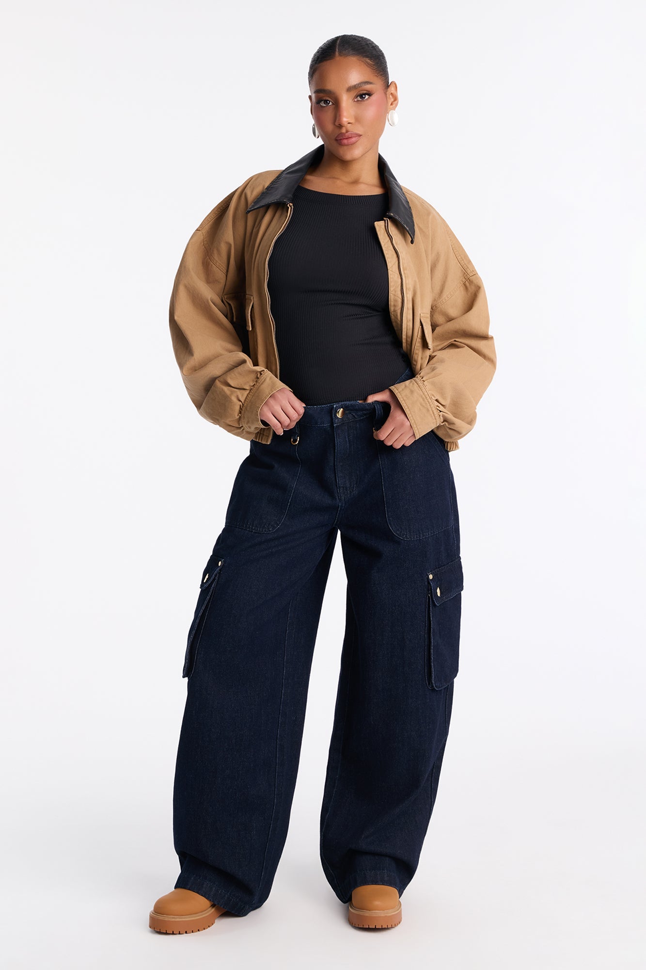 Crosby Streeet Cargo Jeans - Dark Wash