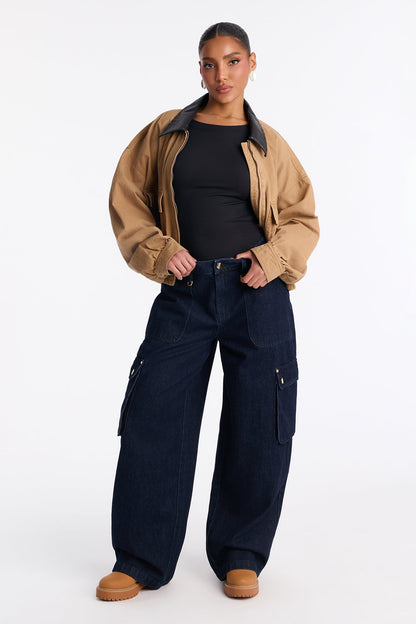 Crosby Streeet Cargo Jeans - Dark Wash