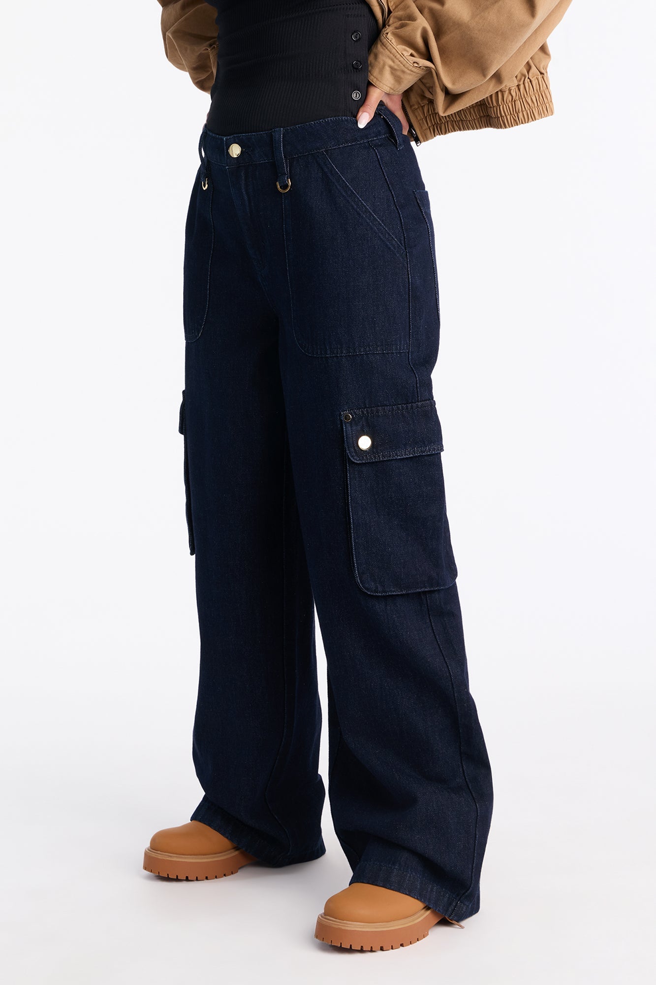 Crosby Streeet Cargo Jeans - Dark Wash