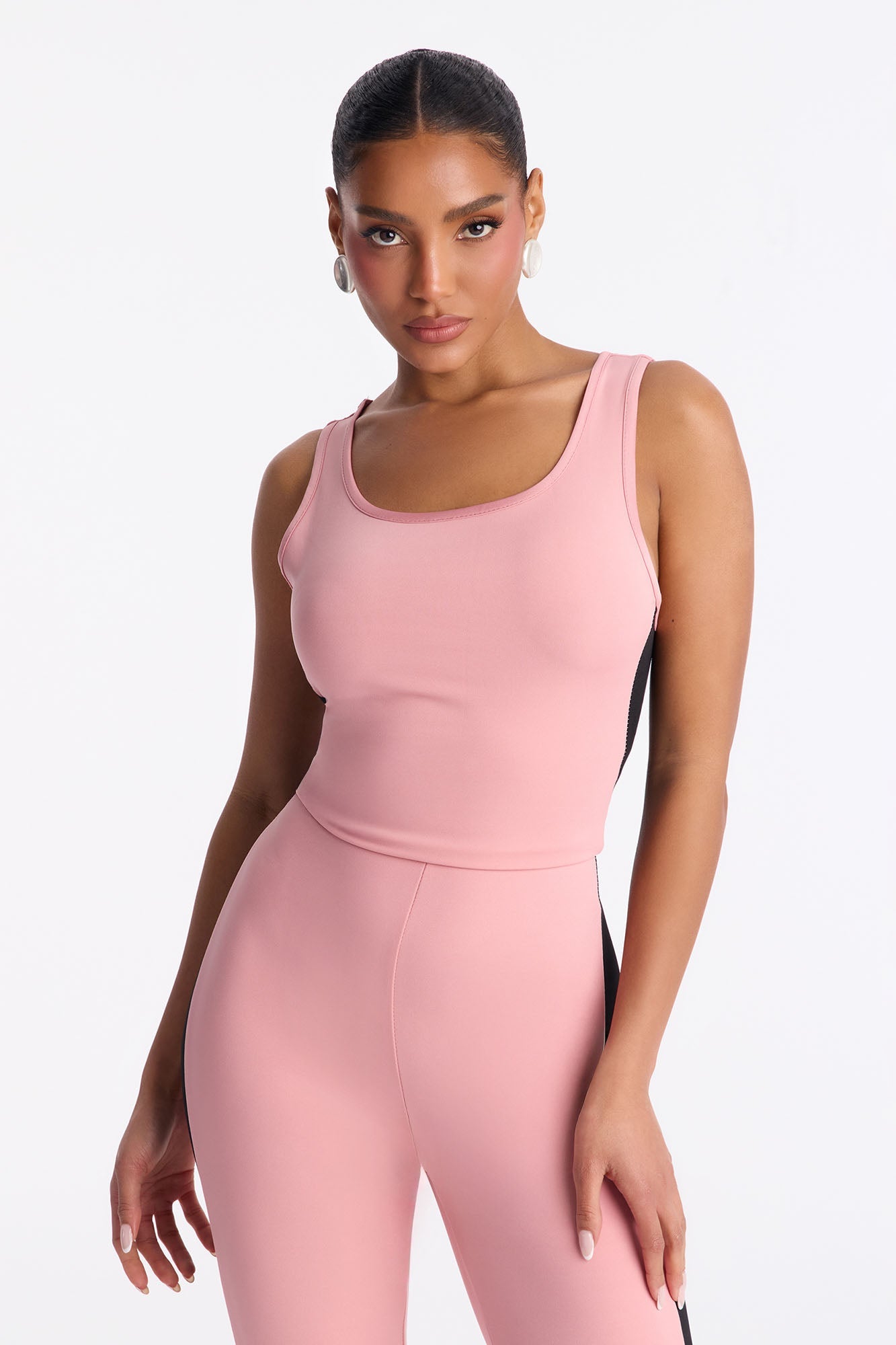 Your Everyday Seamless 2 Piece Jumpsuit Set - Pink