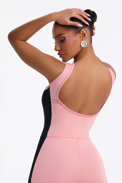Your Everyday Seamless 2 Piece Jumpsuit Set - Pink