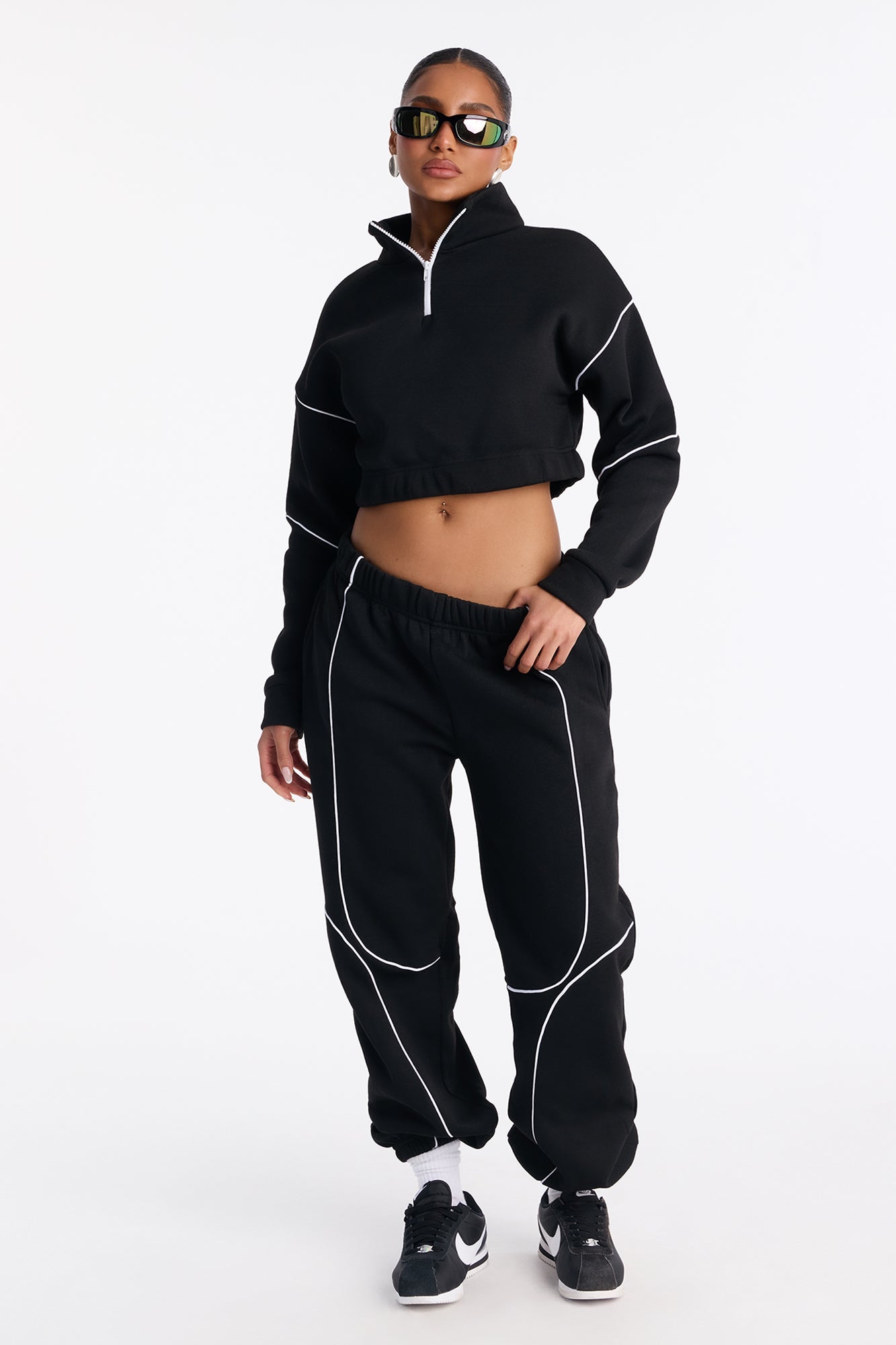 Weekend Chill Fleece Jogger Pant Set - Black