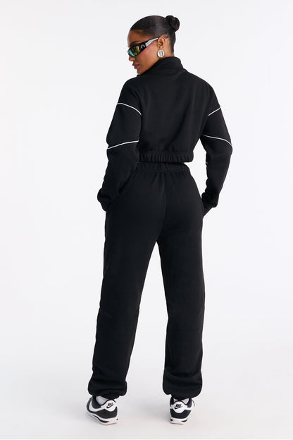 Weekend Chill Fleece Jogger Pant Set - Black