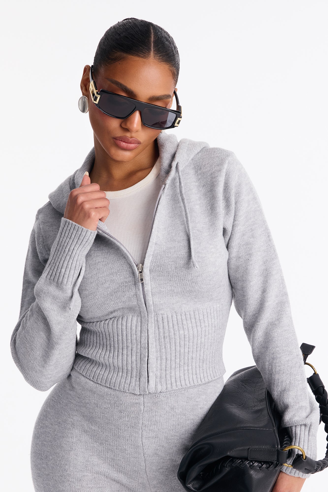 CozyCash Sweater Pant Set - Heather Grey