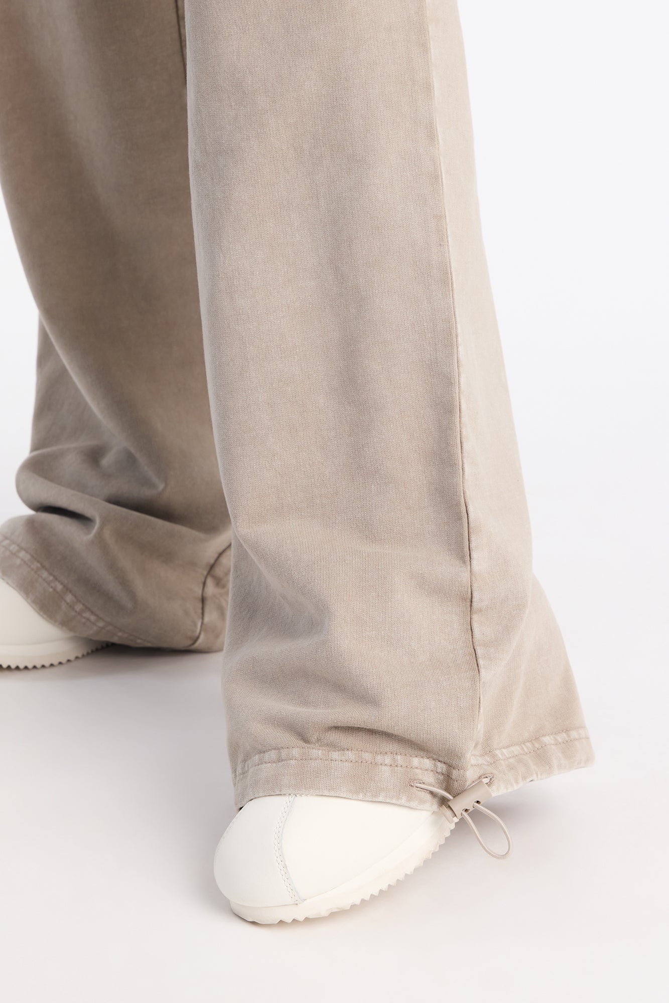 Keep It Cute Fold Waist Jogger - Stone