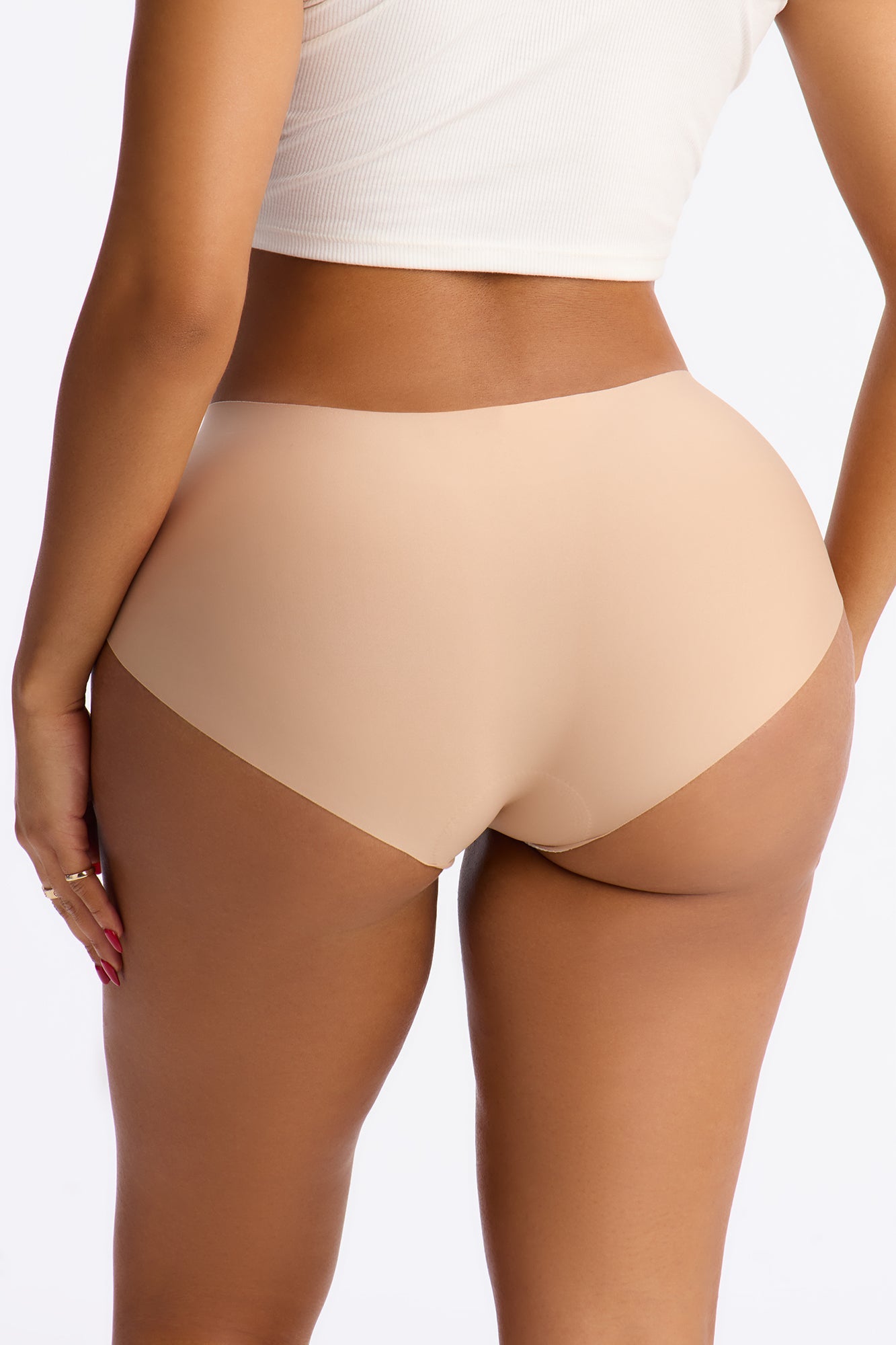 Smoothing No Show Mid Waist Brief - Taupe