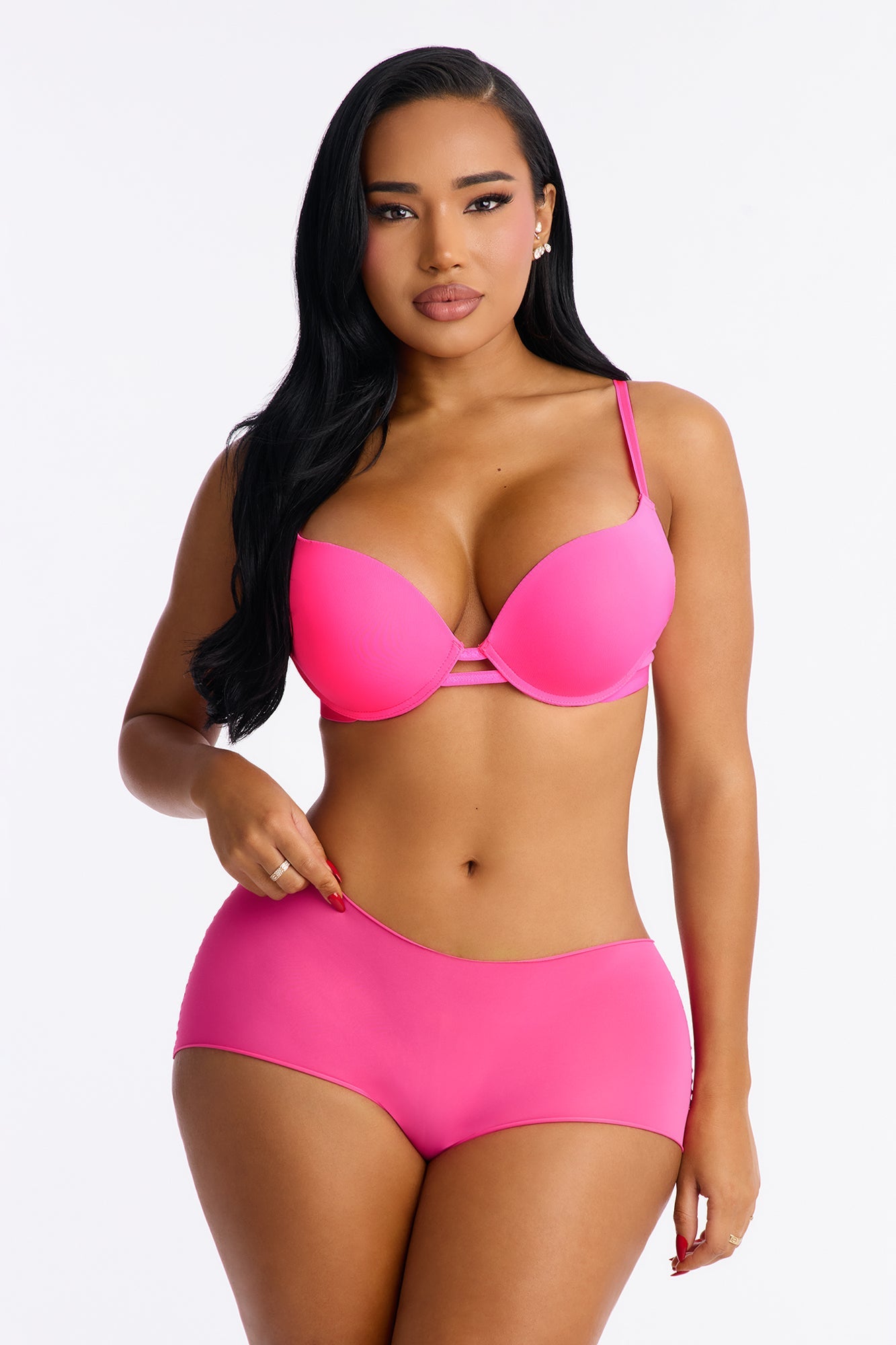 Nova Microfiber No-Show Boyshort Panty - Fuchsia